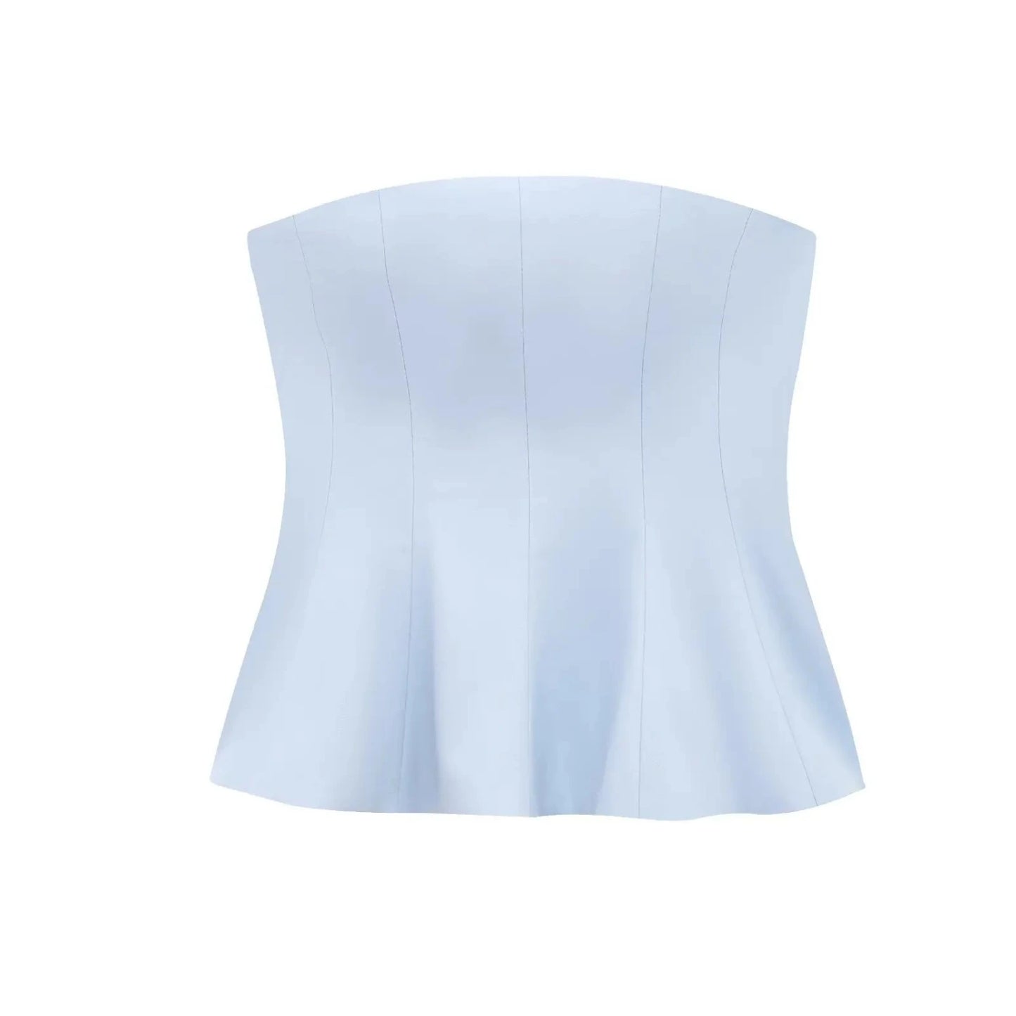 Butter yellow ruffled cami top with a strapless silhouette and lightweight polyester fabric. Ideal for summer outings.