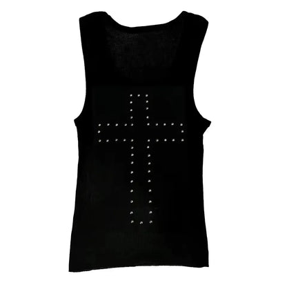 Geometric corset crop top with rhinestone accents in midnight black, featuring medium stretch and regular length.