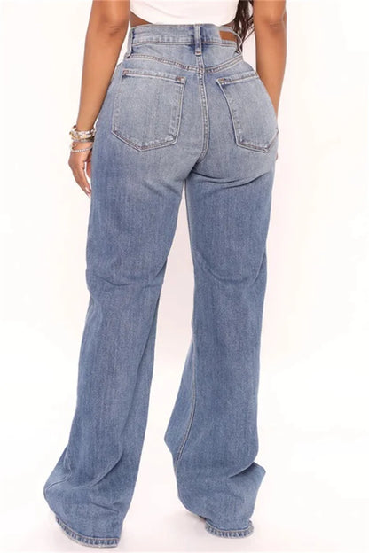 High Waist Baggy Jeans Fashion Loose Denim Casual