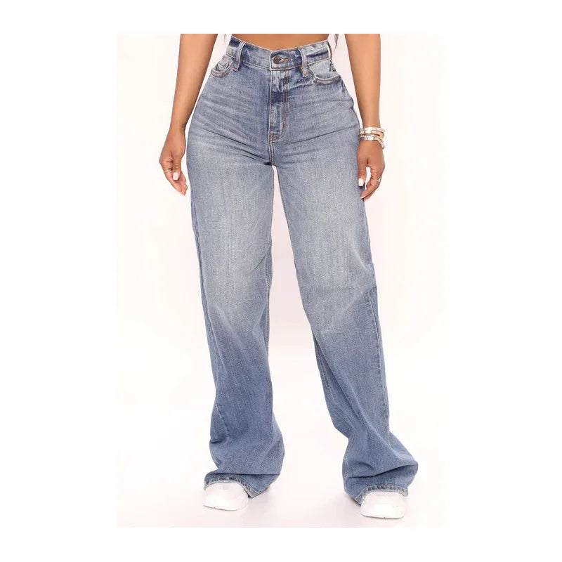 High Waist Baggy Jeans Fashion Loose Denim Casual