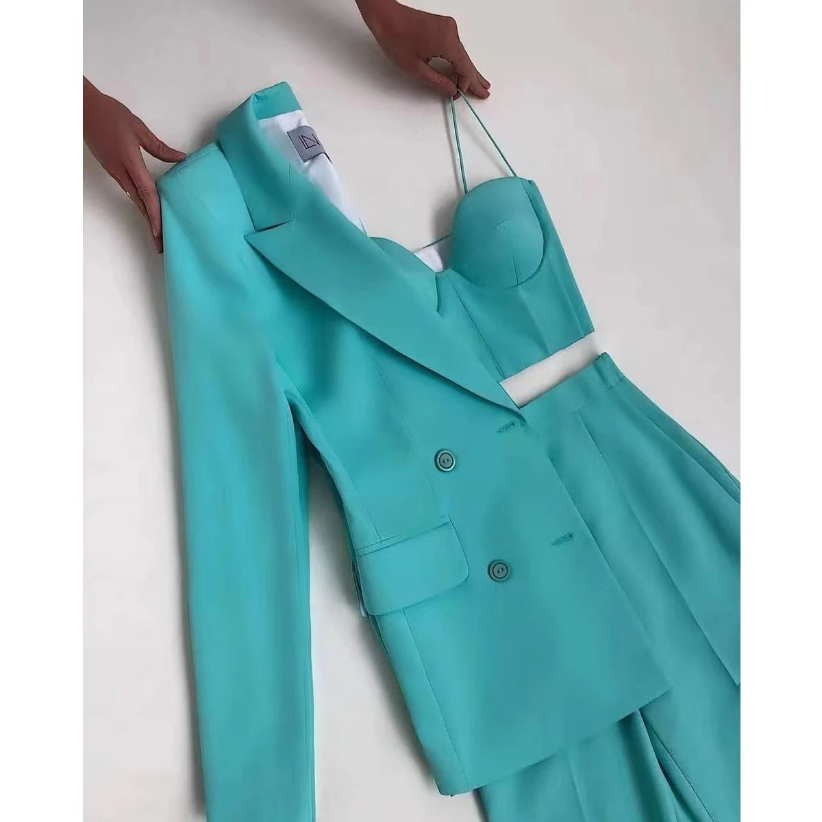 High Quality Fashion Blazer - Women’s Suit Set Slim Pants