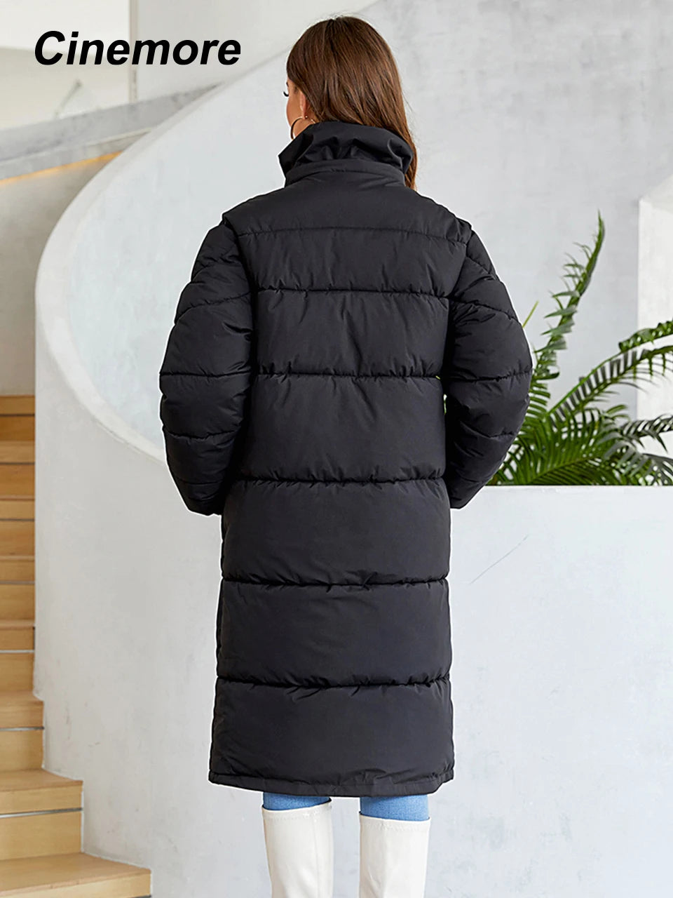 Women’s Winter Jacket - Warm Long Hooded Parka-1