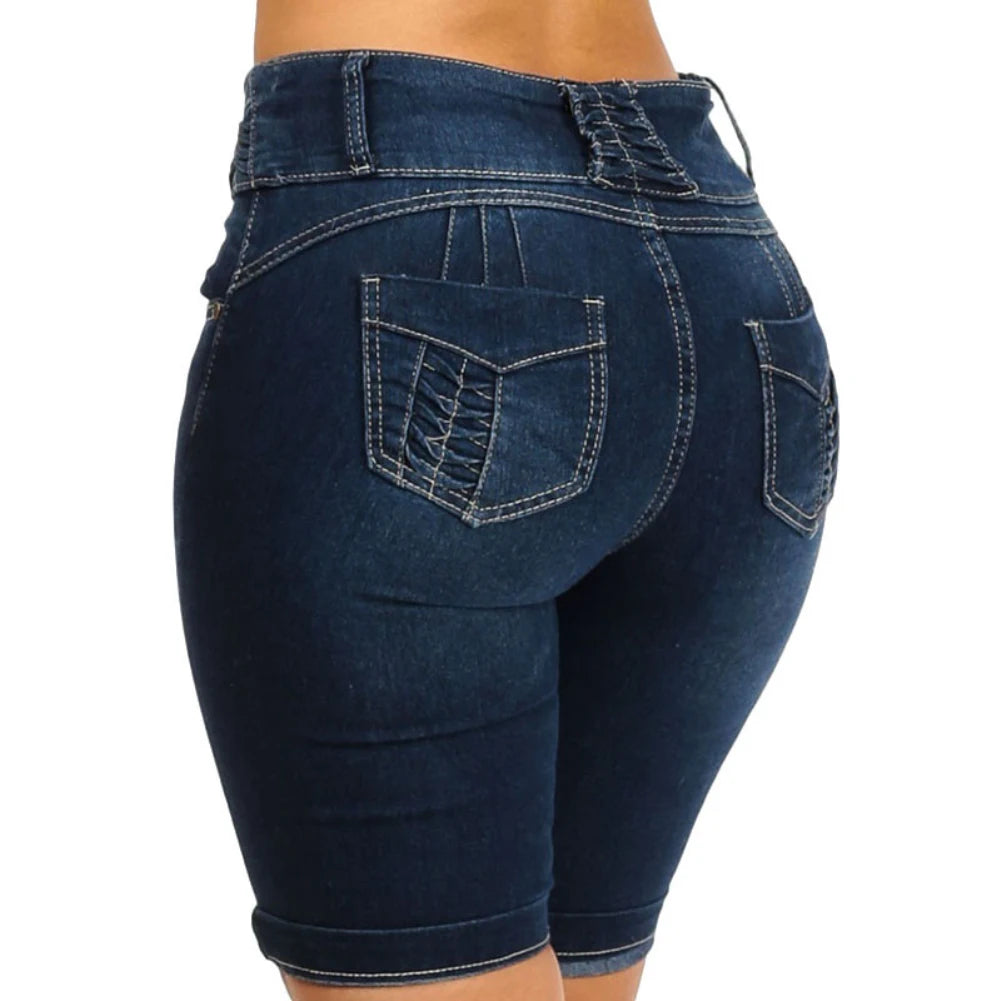 New Sexy Fashion Women's Ladies Denim Skinny Shorts High Waist Bodycon