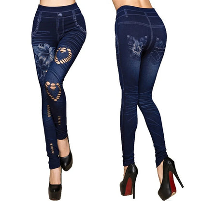 Hot Sexy Women's Jean Skinny Jeggings High Waist Leggings