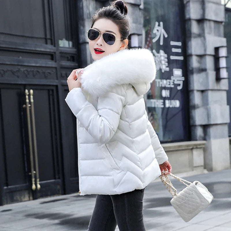 Hooded Parka - Big Fur Winter Jacket for Women-1 Womenswear Coats