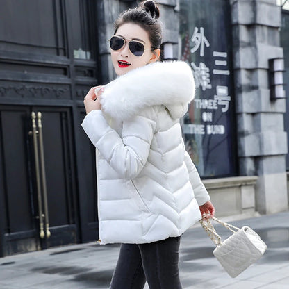 Hooded Parka - Big Fur Winter Jacket for Women-1 Womenswear Coats