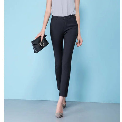 Korean Elegant Slim Pencil Trousers Women's Formal Pants Spring