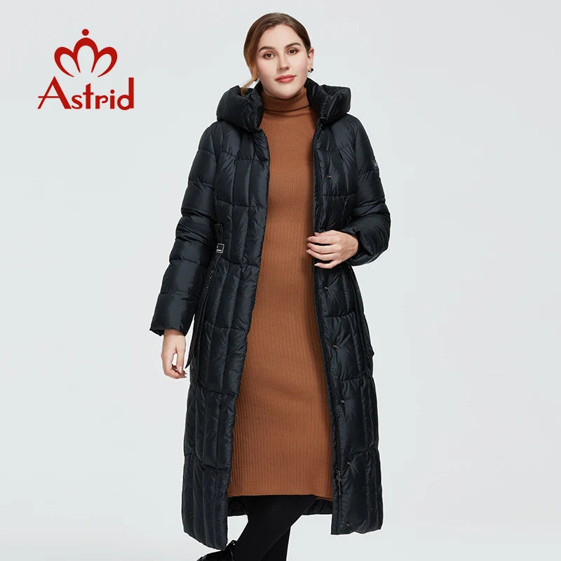 Women’s Winter Parka - Long Plaid Thick Jacket