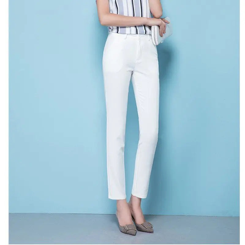 Korean Elegant Slim Pencil Trousers Women's Formal Pants Spring