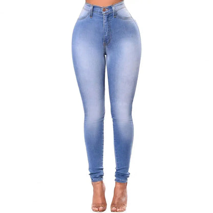 Vintage Women's Jeans Slim Fit High Waist Denim Pencil