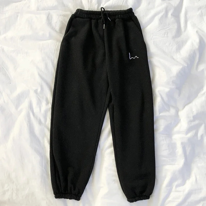 Joggers Fleece Warm Pants Autumn Winter Sweatpants Women