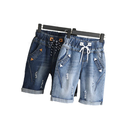 Summer Students Denim Shorts Cotton Jeans Wide Leg Trousers