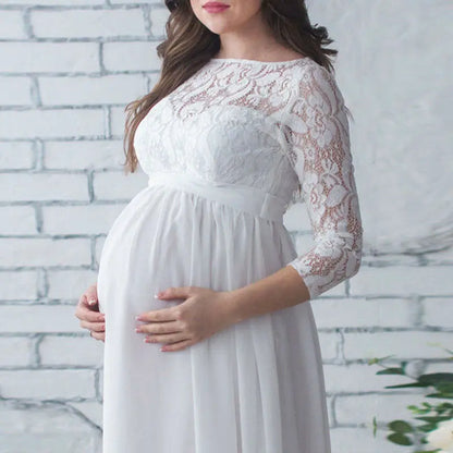 Pregnant Mother Dress Maternity Photography Props Women Pregnancy Lace Dress