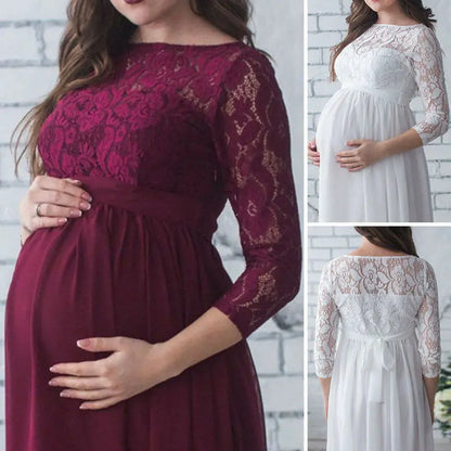 Pregnant Mother Dress Maternity Photography Props Women Pregnancy Lace Dress