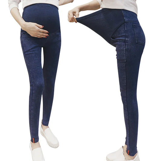 Pregnant Woman Clothing Spring Cowboy Trousers Maternity Elastic Force Jeans