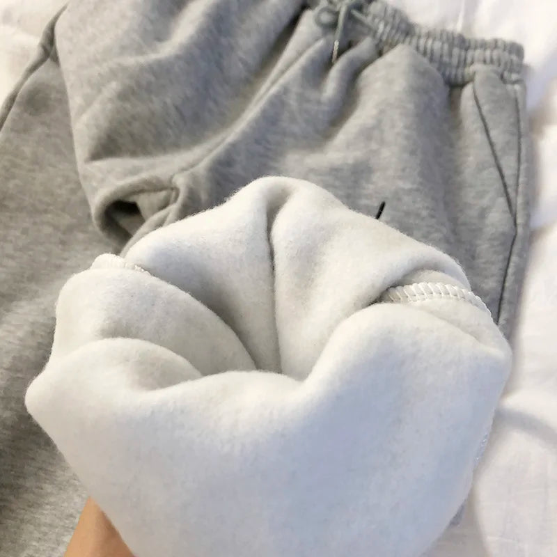 Joggers Fleece Warm Pants Autumn Winter Sweatpants Women