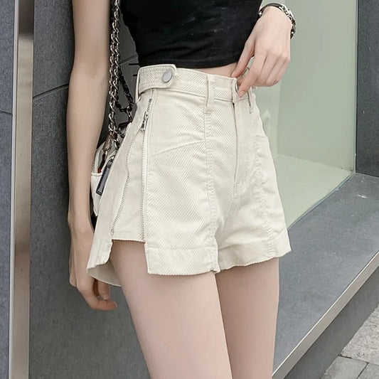 Women's Jeans Shorts Summer High Waisted Girls White Short