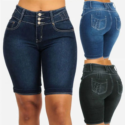 New Sexy Fashion Women's Ladies Denim Skinny Shorts High Waist Bodycon