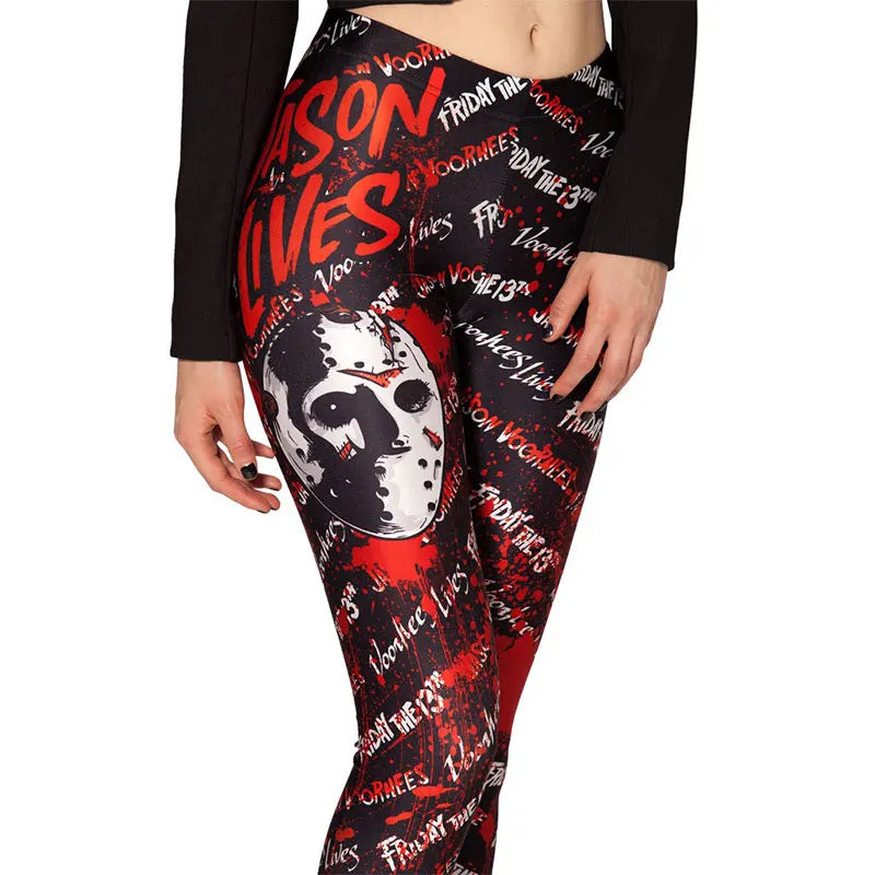 Ladies Women's Skull Legging Jeggings Fitness Printed Leggings