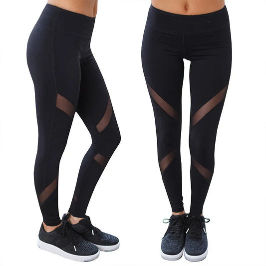 Waist Leggings Women's Sexy Net Yarn Hip Push