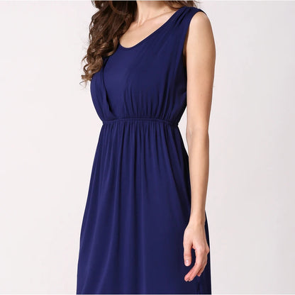 Summer Maternity Clothes Sleeveless Breastfeeding Dress Lactation Vest Nursing Skirt