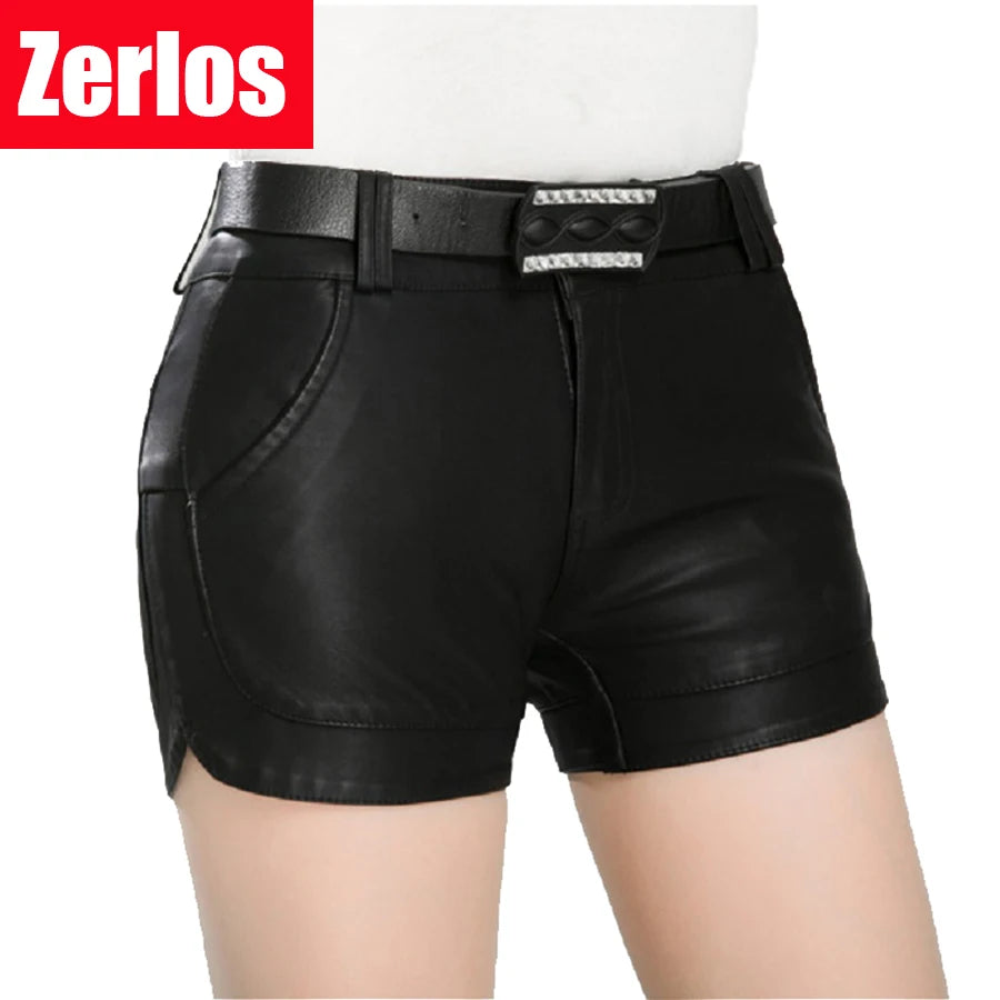 New Arrival Women's Spring Fashion Pu Leather Shorts Lady's