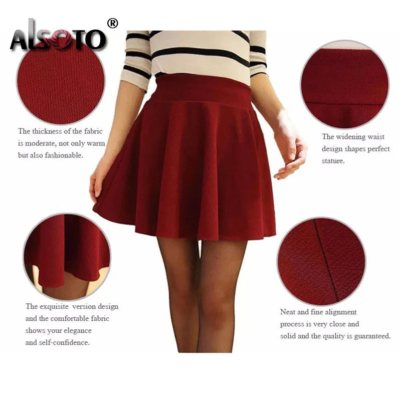 Winter And Summer Style Brand Women's Skirt Elastic Faldas