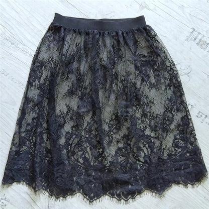 Women's Sexy Lace Mesh Skirt Korean Ladies