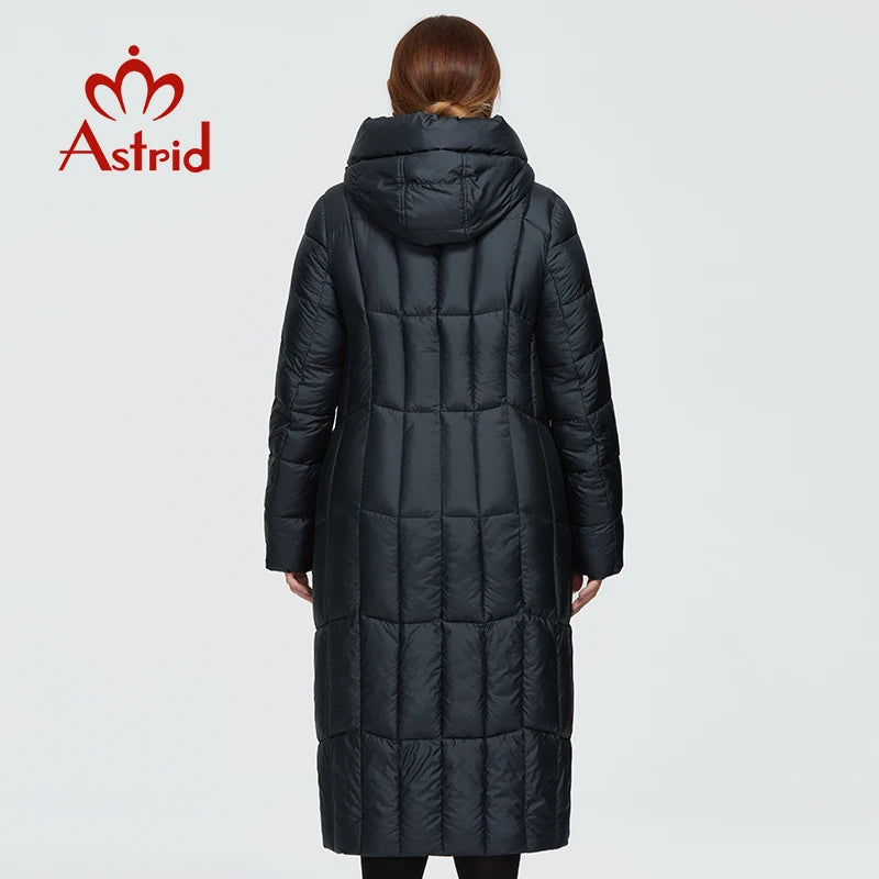 Women’s Winter Parka - Long Plaid Thick Jacket