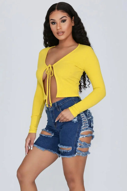 Summer Woman Trendy Ripped Denim Shorts Fashion High Waist