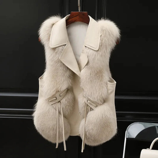 High Quality Faux Fur Vest - Women’s Short Winter Waistcoat