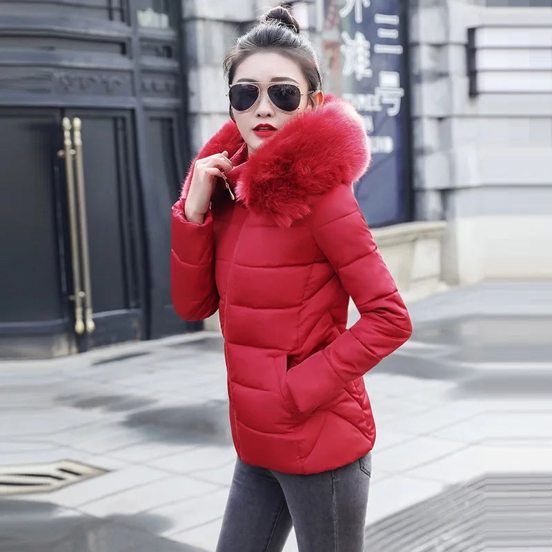 Hooded Parka - Big Fur Winter Jacket for Women-1 Womenswear Coats