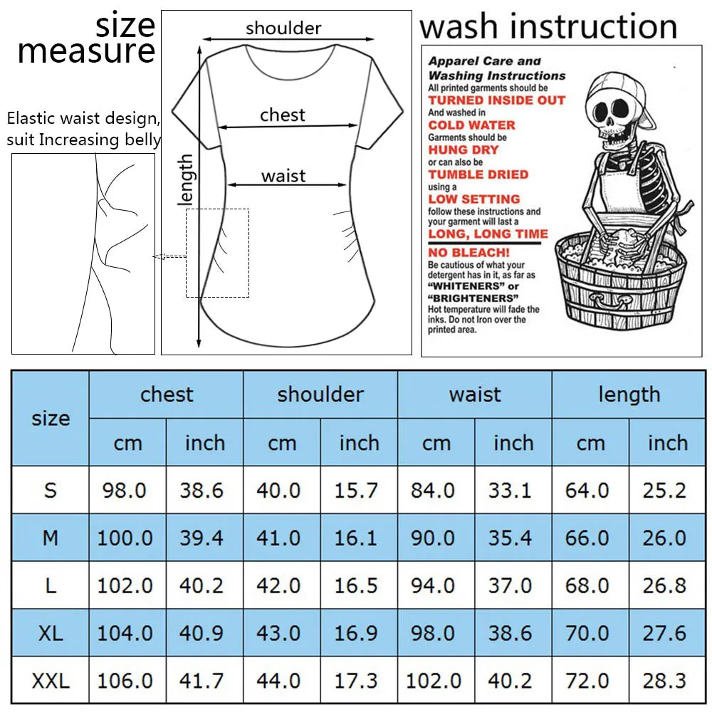 Pregnant Women Maternity Clothes Short Sleeve Cartoon Print Tops Nursing T Shirt