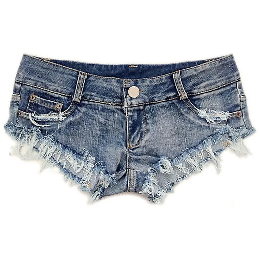 Sexy Women's Jeans Denim Booty Shorts Skinny Hole