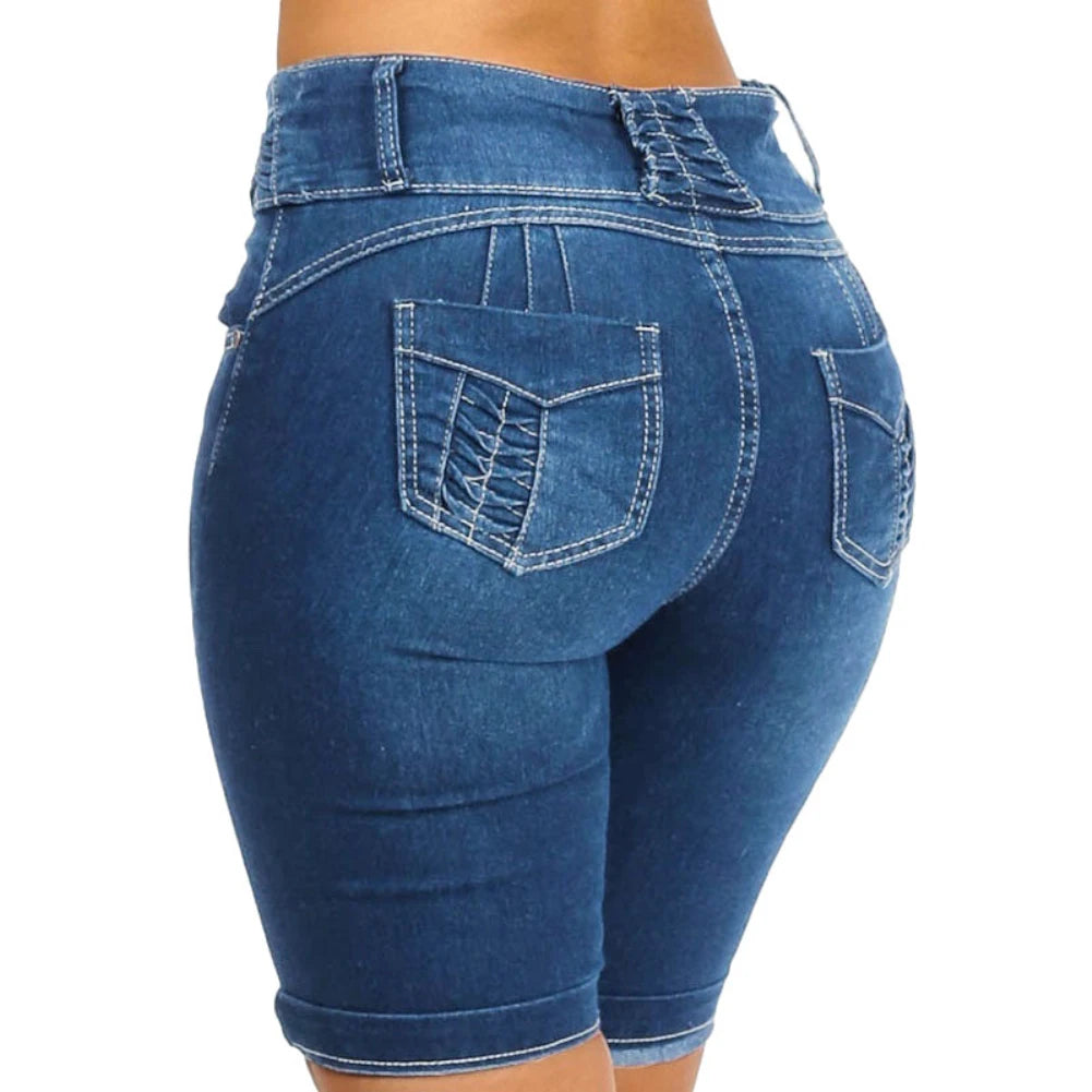 New Sexy Fashion Women's Ladies Denim Skinny Shorts High Waist Bodycon