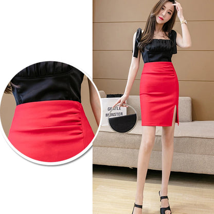 Summer Women's Slim Pencil Skirt High Waist Mini Black Office