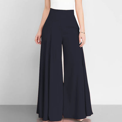 Women's Elegant High Waist Pants Wide Leg Woman