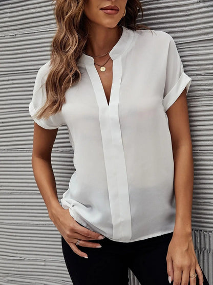 Unity Solid White Batwing Sleeve Women Shirts Blouses And Tops