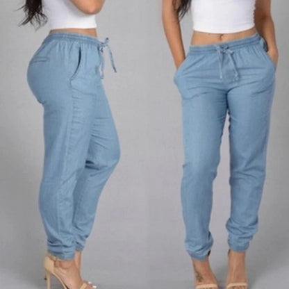 Sexy Loose Pencil Jeans Women's Leggings High Waist