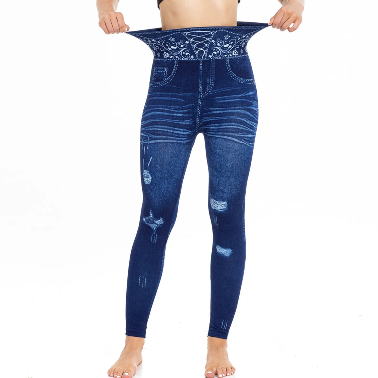 Women's Blue Stretch Jeggings