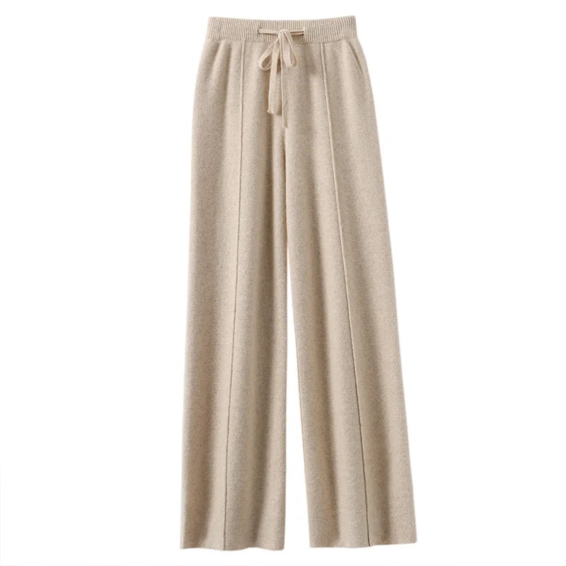 Autumn Winter Cashmere Fashion Pants Knitted Loose Women