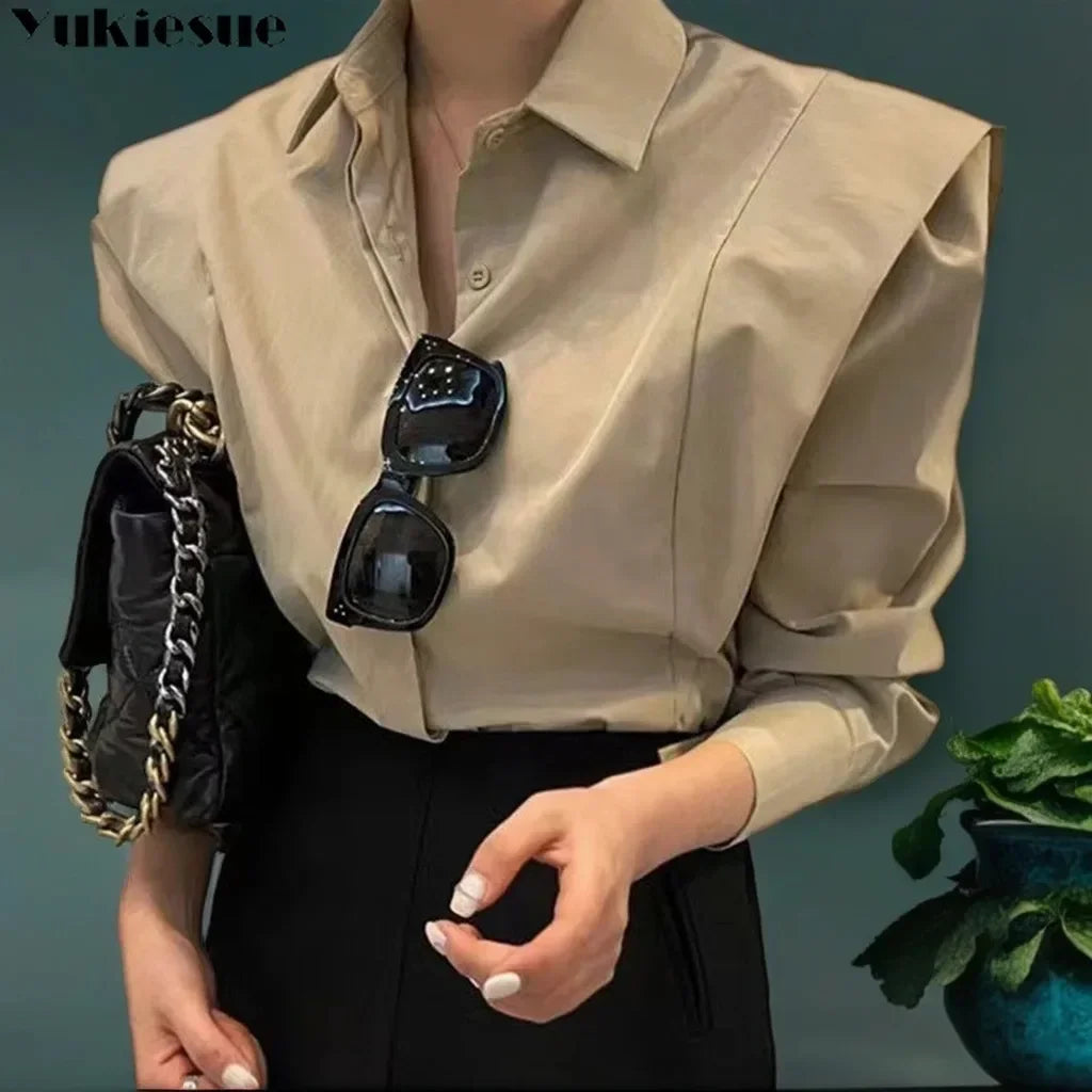 Women's Shirt Autumn 2023 New Chic Long-Sleeve Loose Blouses Street Elegant Tops Shirt OL office women blouses and tops shirts