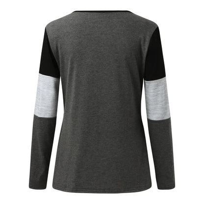 Long Sleeve Nursing T-Shirt - Patchwork Nursed Tops