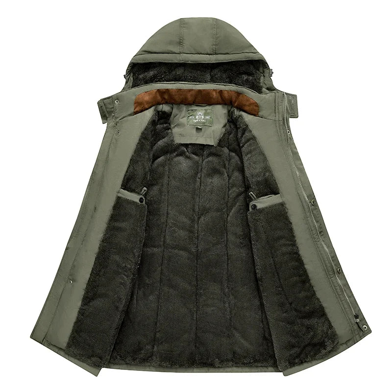 Plus Size Men’s Winter Jacket - Thick Parka Overcoat