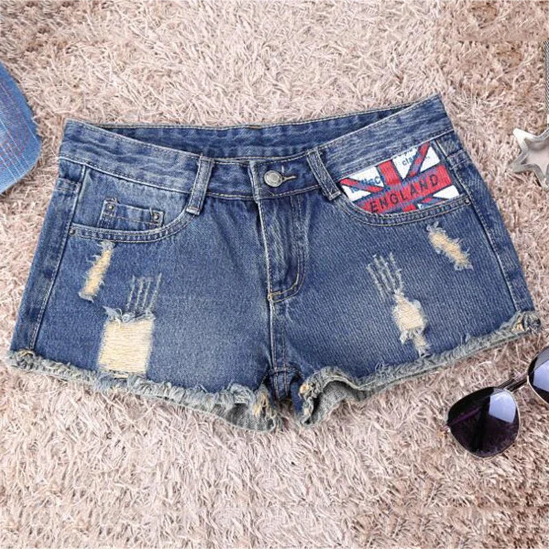 New Arrival Plus Size Short Jeans Women's Denim Skinny Frayed Cool Shorts