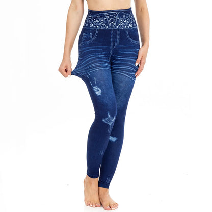 Women's Blue Stretch Jeggings