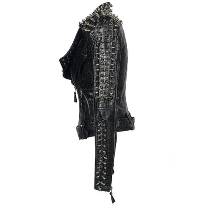 Steampunk Leather Jacket - Short Gothic PU Coat