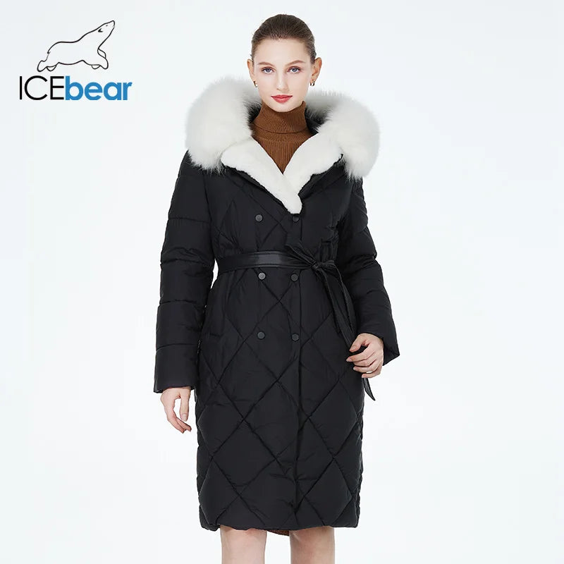 Fur Hooded Coat - Luxury Belted Parka