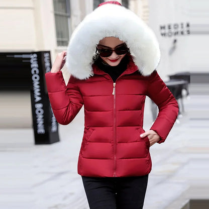 Hooded Parka - Big Fur Winter Jacket for Women-1 Womenswear Coats