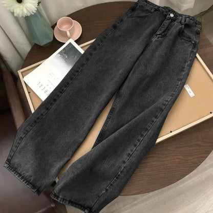 Streetwear High Waist Women's Fashion Jeans Woman Girls Women's Wide Leg Pants